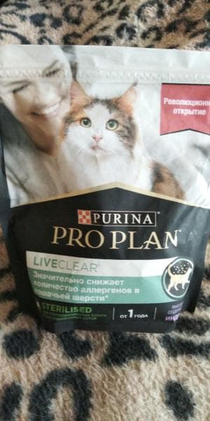 Корм ProPlan Live Clear Sterilised для ко — фото из отзыва «Вкусный корм для уменьшения аллергенов в кошачьей шерсти» (6 из 6)