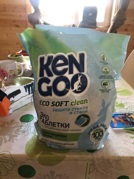 Таблетки Kengoo для посудомоечной машины — фото из отзыва «Отмывают посуду очень хорошо»