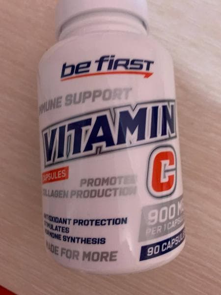 Be First Vitamin C, 90 капсул — фото из отзыва «Для роста мышц»