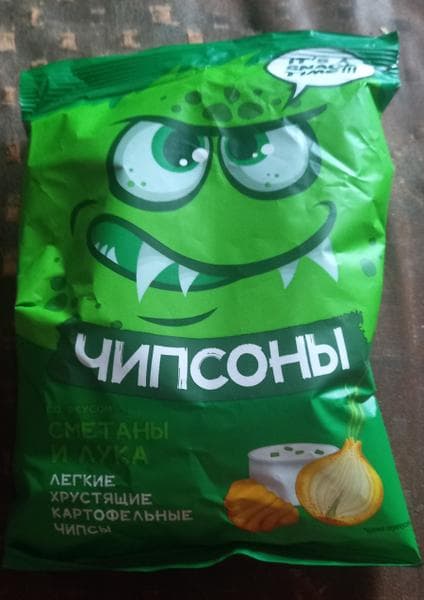 Чипсоны со вкусом сметаны и лука — фото из отзыва «Вкусные хрустящие чипсы»