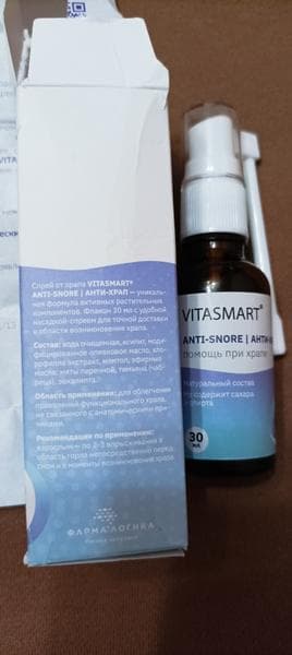 Спрей от храпа Vitasmart Anti-snore — фото из отзыва «Крепкий сон со спреем от храпа Vitasmart Anti-snore»