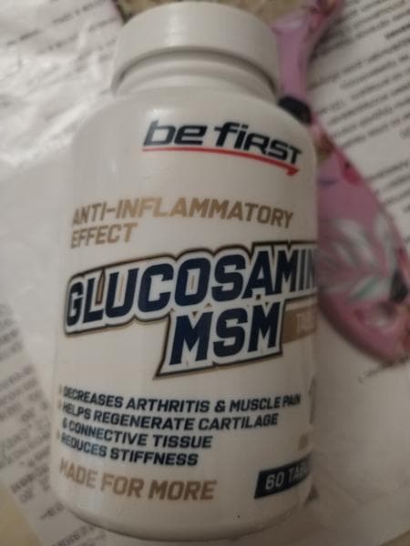 Be First Glucosamine MSM 60 таблеток — фото из отзыва «Препарат рабочий.»