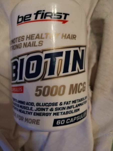 Be First Biotin (биотин) 60 капсул — фото из отзыва «Трихолог назначил биотин.»