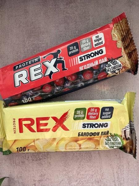 Протеиновые батончики ProteinRex Strong — фото из отзыва «Rex Strong - батончик с максимумом белка для тех, кто хочет » (2 из 2)