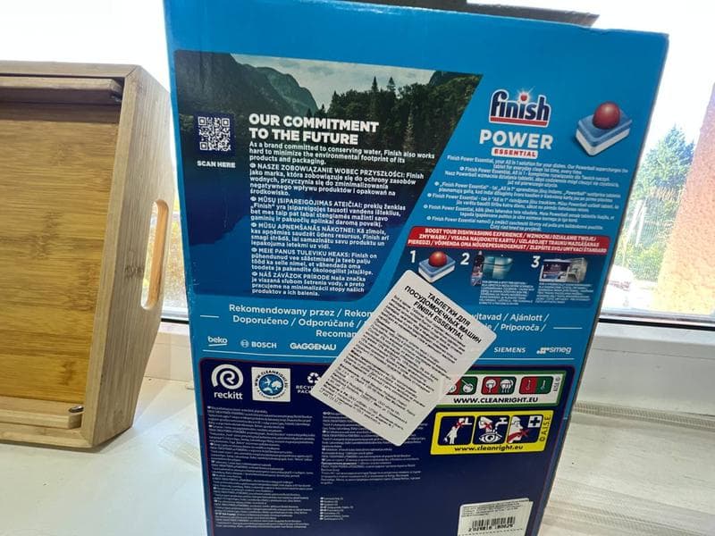 Таблетки для посудомоечной машины Finish Essential — фото из отзыва «Качество радует» (2 из 4)