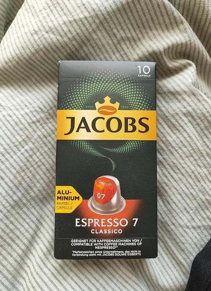 Кофе в капсулах Jacobs Espresso #7 Classico — фото из отзыва «Удовольствие получаю в каждом глотке.»