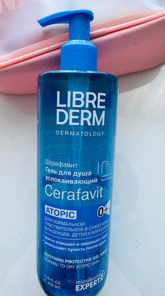 Гель для душа Librederm Cerafavit успокаивающий для чувствительной кожи — фото из отзыва «Cerafavit отлично устраняет сухость!»