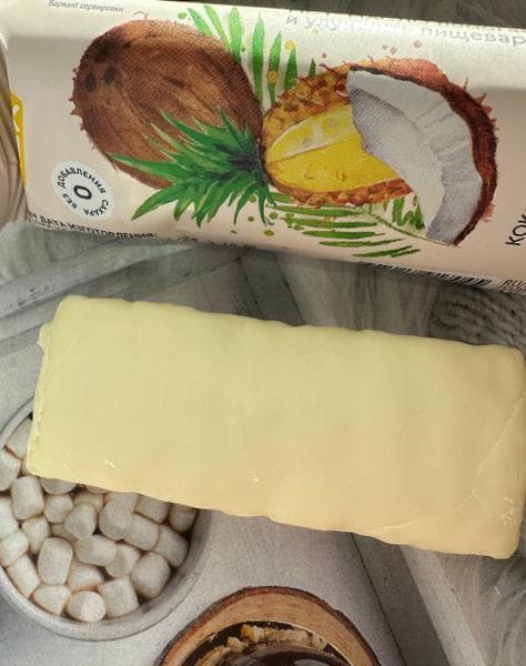 Кокосовый батончик без сахара ProteinRex Ананас — фото из отзыва «Вкуснейший кокосовый десерт без сахара ProteinRex» (1 из 3)