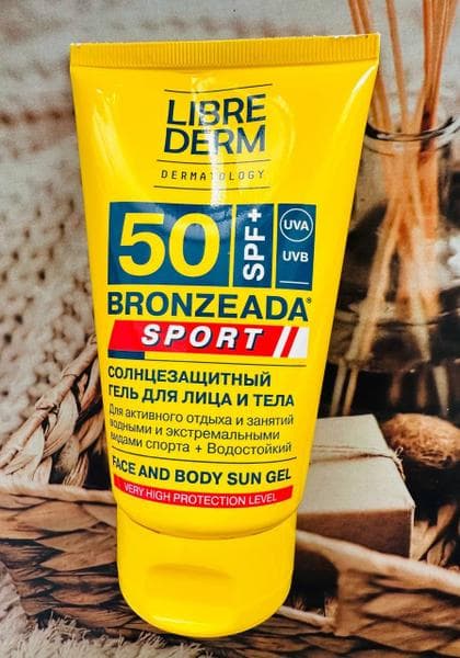 Cолнцезащитный Гель Либридерм Bronzeada Sport для лица и тела SPF 50 — фото из отзыва «Защита от солнышка для любителей активного отдыха!» (1 из 2)