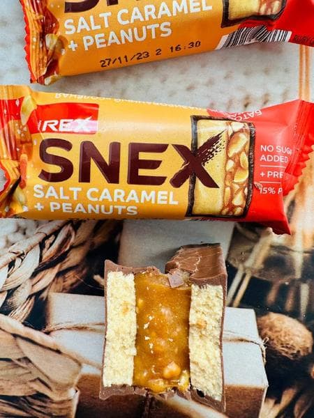 Protein Rex SNEX Соленая карамель — фото из отзыва «Бриллиант в массе протеиновых батончиков» (1 из 3)