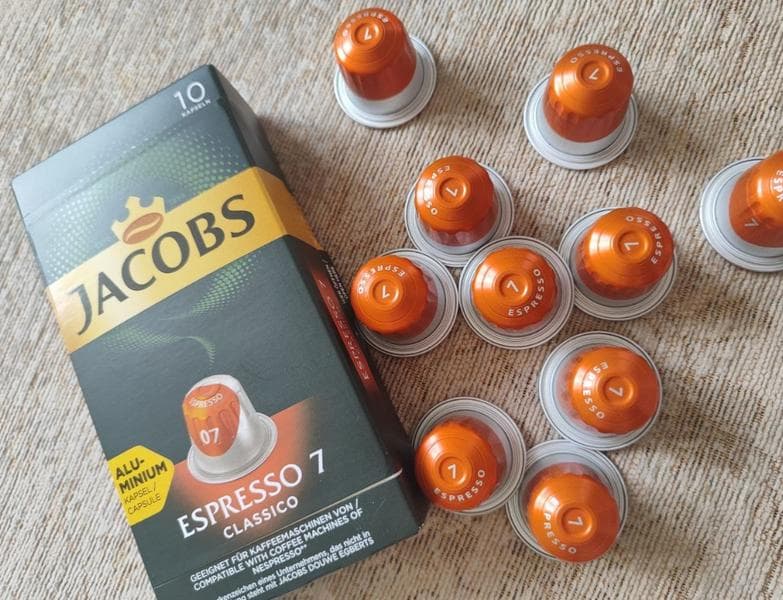 Кофе в капсулах Jacobs Espresso #7 Classico — фото из отзыва «Отличный кофе, словно из любимой кофейни.»