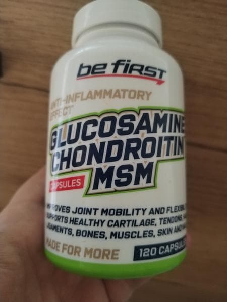 Glucosamine+Chondroitin+MSM Be First — фото из отзыва «Действительно рабочий препарат.»