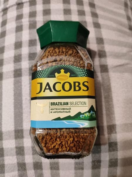 Растворимый кофе Jacobs Brazilian Selection — фото из отзыва «Крепкий, бодрящий, для тяжёлой и энергозатратной работы само»