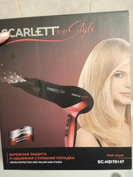 Фен Scarlett SC-HD70147 — фото из отзыва «Хороший фен, проживет долго и голову высушит качественно» (1 из 2)
