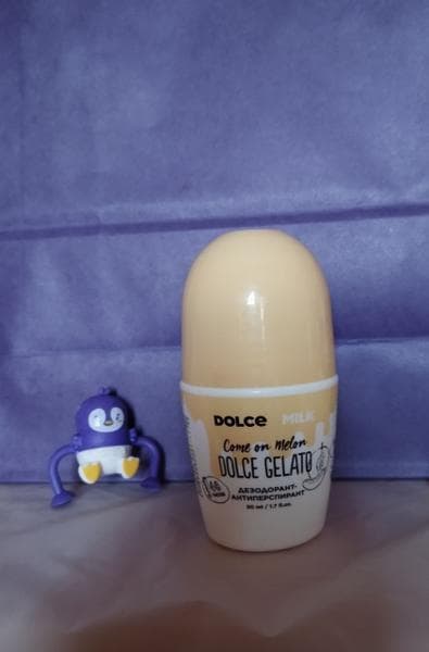 Дезодорант-антиперспирант Dolche Milk Дыня-богиня — фото из отзыва «Приятный запах, как у всей коллекции Дыня-богиня, по свойств»