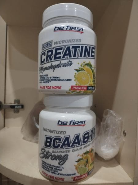 Be First Креатин Creatine Micronized Powder 300 гр — фото из отзыва «Достаточно приятный на вкус»