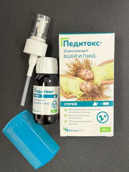 Средство от вшей Педитокс — фото из отзыва «Классный спрей, реально помогает от педикулеза»