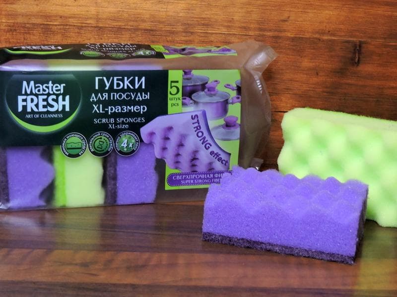 Губки для посуды Master FRESH XL-размер — фото из отзыва «На долго хватает.»