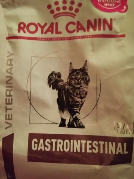 Royal Canin GASTROINTESTINAL — фото из отзыва «Удивлена, но корм подошел котику лучше, чем премиальные зару»