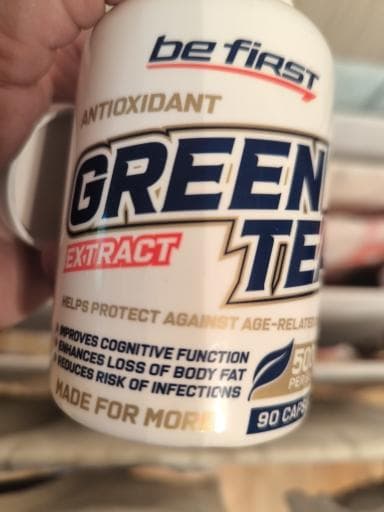 Be First Green Tea Extract Capsules, 120 капсул — фото из отзыва «Бодрит без побочек, понравился товар.» (3 из 3)