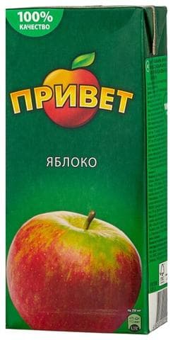 Напиток сокосодержащий Привет Яблоко, 0.95 л