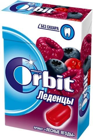 Леденцы "Орбит", лесные ягоды
