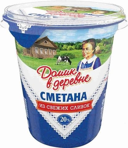 Сметана "Домик в деревне" 20%