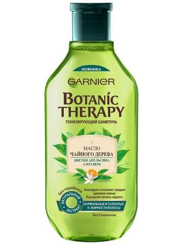 Шампунь Botanic Therapy Garnier Чайное дерево, цветки апельсина, алоэ вера
