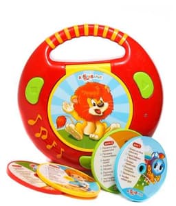 Игрушка CD плеер с огоньками. Песенки из мультиков Азбукварик