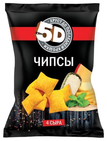 Чипсы 5D со вкусом 4 сыра