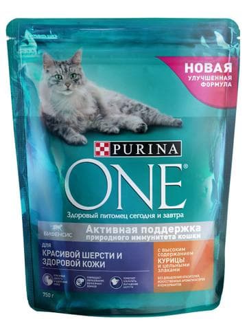 Purina one сухой корм для красивой шерсти