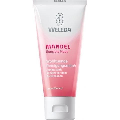 Молочко для лица Weleda очищающее, миндальная серия
