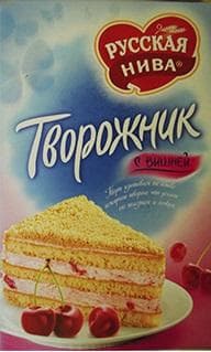Десерт "Русская нива" творожник с вишней