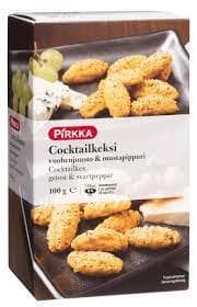 Печенье Pirkka Коктейльное козий сыр и чёрный пере