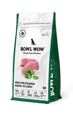 Bowl wow корм для щенков мелких пород со шпинатом