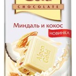 Шоколад  Alpen Gold Белый шоколад Миндаль и кокос фото 1 