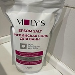 Английская соль для ванн  EPSOM SALT MOLY'S антицеллюлитная, для красоты и здоровья фото 1 