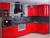 Кухня Москоммебель Угловая красная кухня из пластика Римини