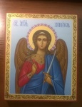 Рукописная икона «Ангел Хранитель»