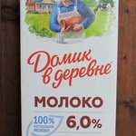 Молоко "Домик в деревне" отборное 6% фото 1 
