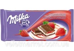 Молочный шоколад Milka Клубника и крем