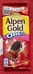 Молочный шоколад Alpen Gold Oreo «Нежная клубника»