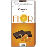 Шоколад "Flor" темный с апельсиновой цедрой