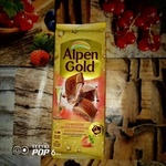 Шоколад "Alpen Gold" игристое вино и клубника