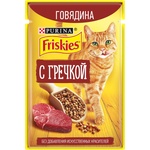 Влажный корм Friskies для взрослых кошек, с гречко
