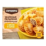 Жареные пельмени Добросельские с мясом и сыром