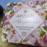 Чай черный Akbar Классическая серия Цветы, 100 пак фото 2 