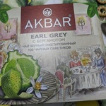 Чай черный Akbar Earl Grey, 100 пак фото 2 