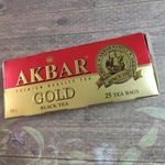 Черный чай Akbar Gold "Красно-золотой" , 25 пак фото 1 