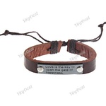 Fashionable Leather Wristlet Bracelet